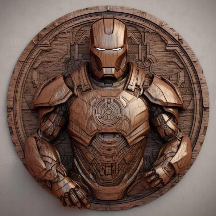 ironman 1 stl model for CNC